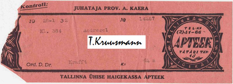 A_Kaera_Tallinna_Ühise_Haigekassa_Tatari_15_punane