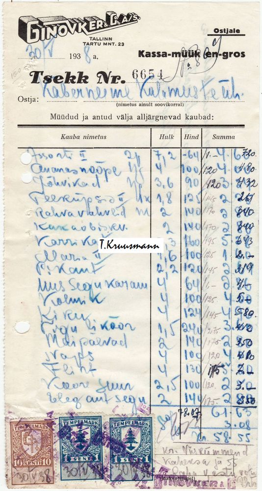 GinovkerCo_Tallinn_Tsekk_Nr.6654