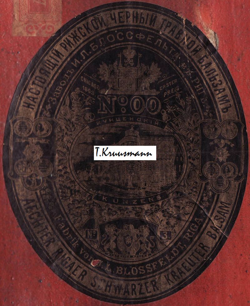 I.L.Blossfeldt_Riga_Aechter_Rigaer_schwarzer_kraeuter_balsam_pudelil