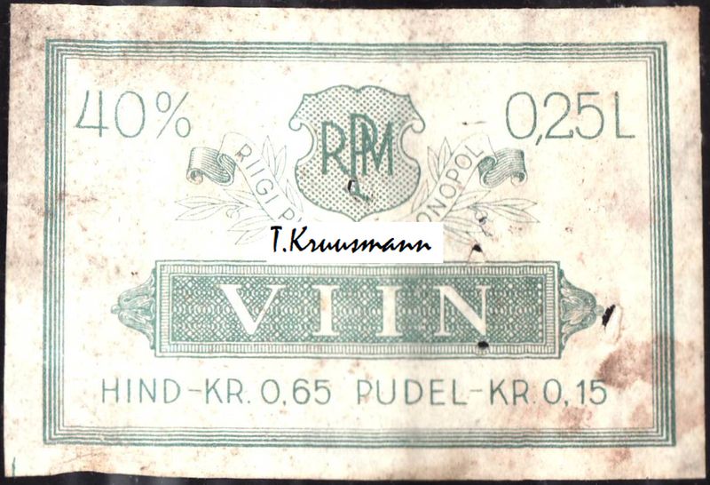 Riigi_Piiritusmonopol_Viin_40_0.25L_pudelil