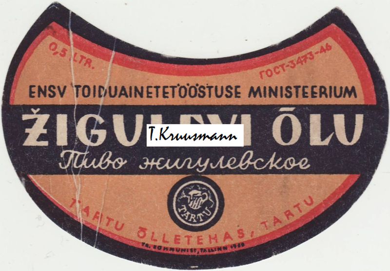 Tartu_Õlletehas_ENSV_TT_MIN_Žigulevi_õlu